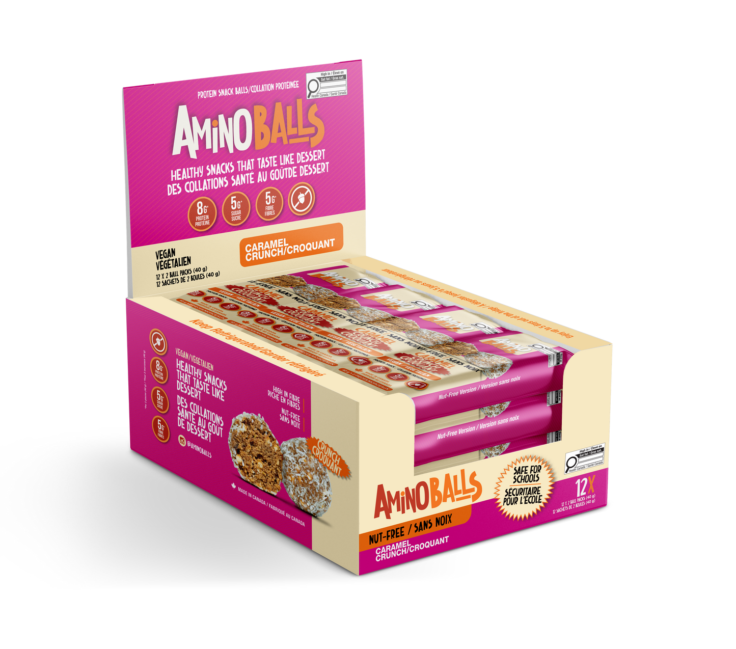 Amino Balls – Nut-Free Caramel Crunch