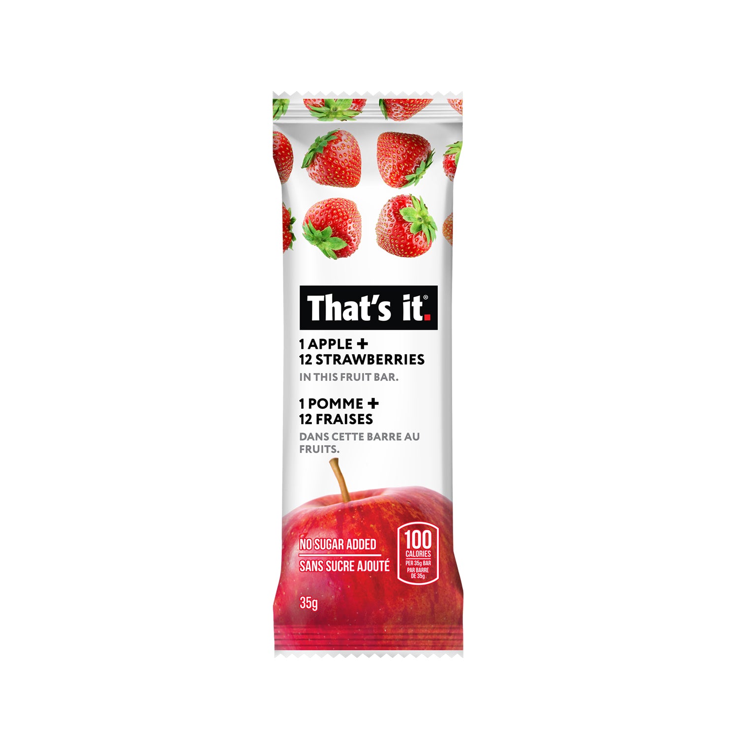 Photo of single That's It Apple Strawberry Bar